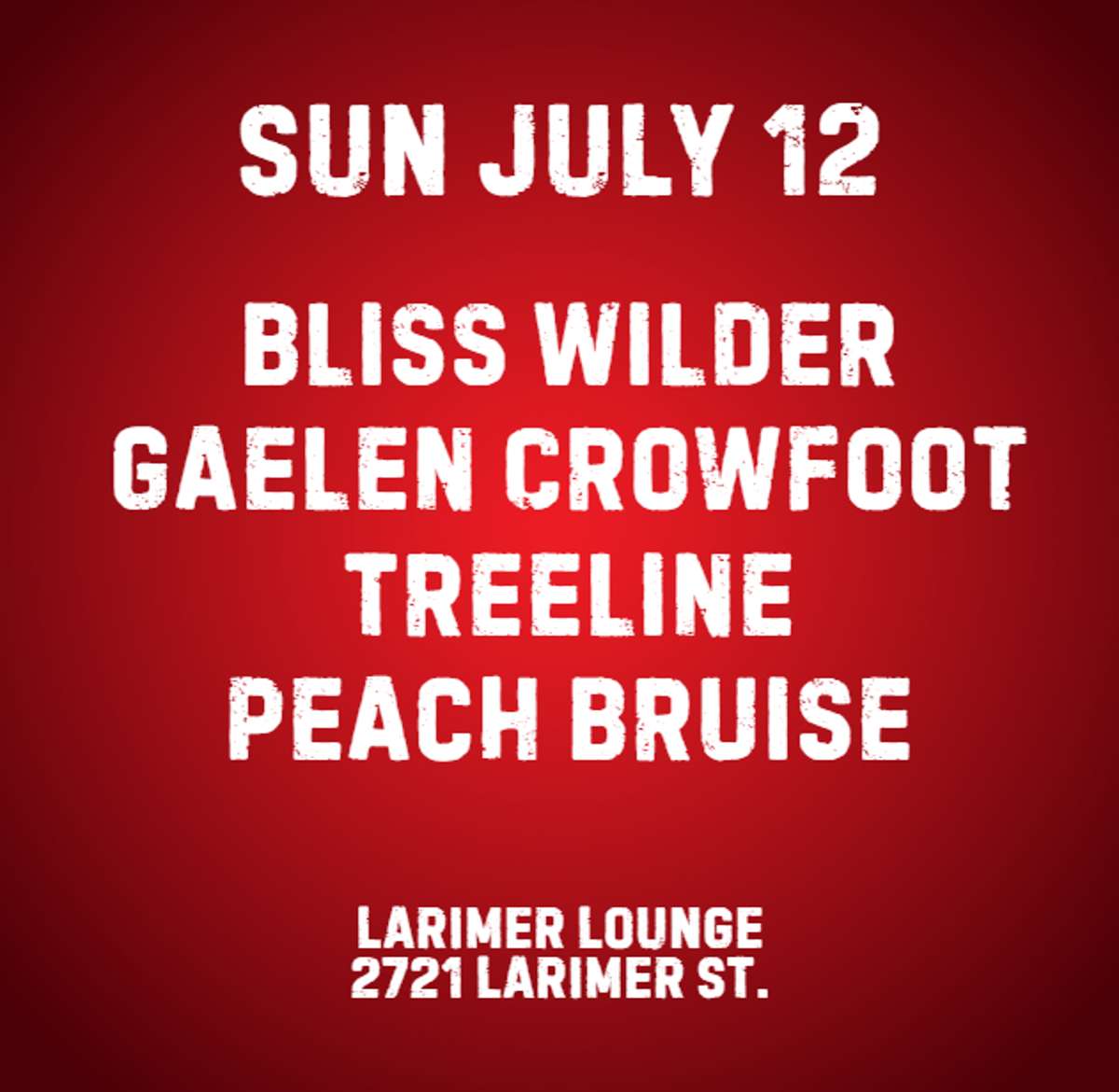 Bliss Wilder w/ Gaelen Crowfoot, Treeline + Peach Bruise