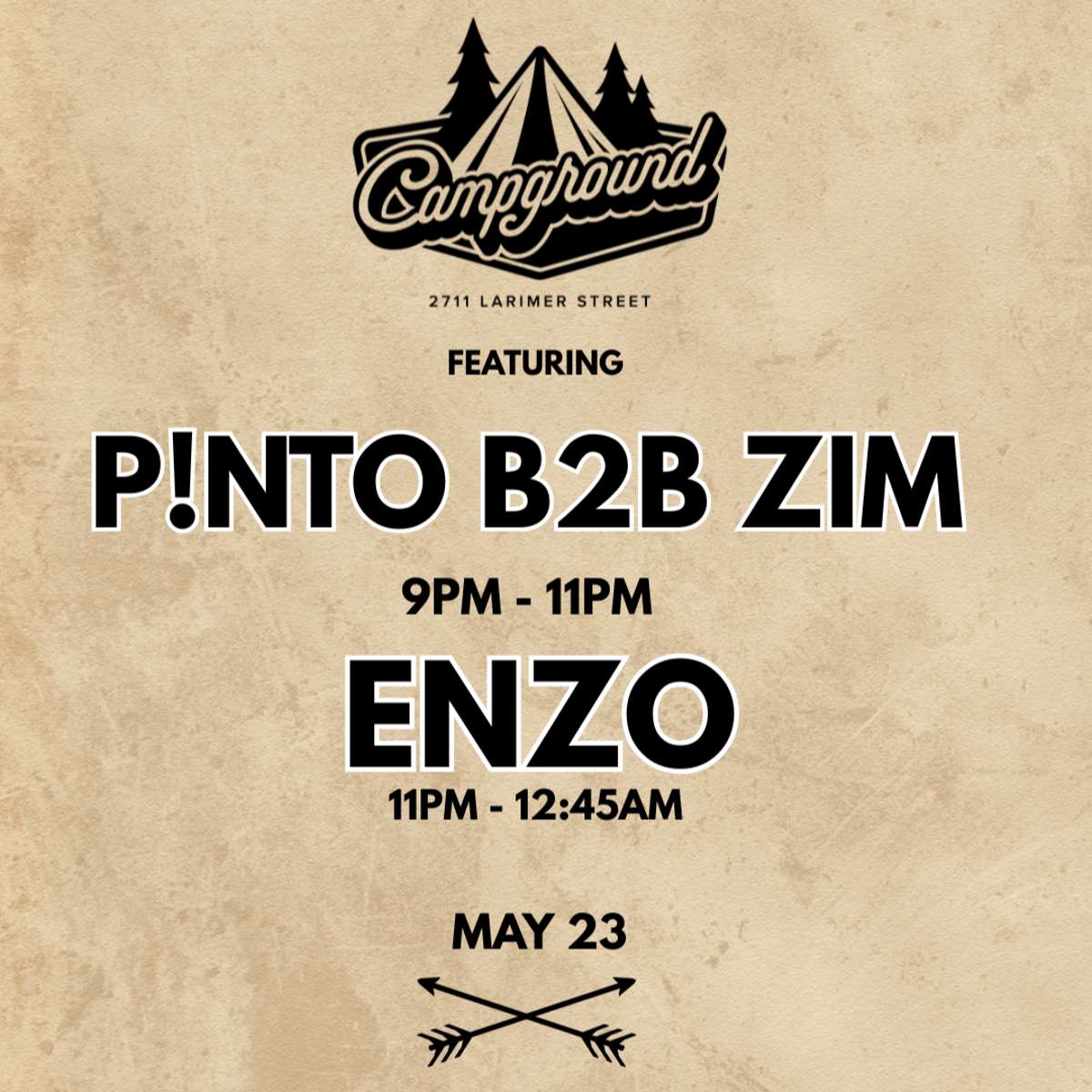 Campground – P!NTO B2B Zim  / ENZO (FREE SHOW)