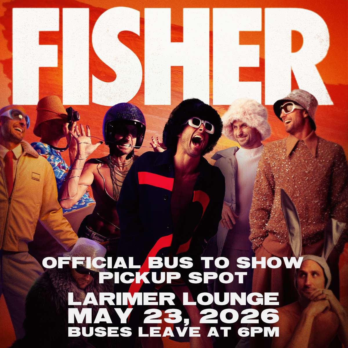 Fisher – Bus To Show Pickup Spot (FREE EVENT)