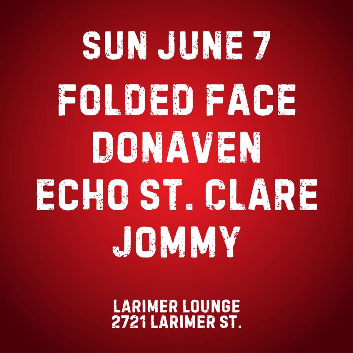 Folded Face w/ Donaven, Echo St. Clare + Jommy