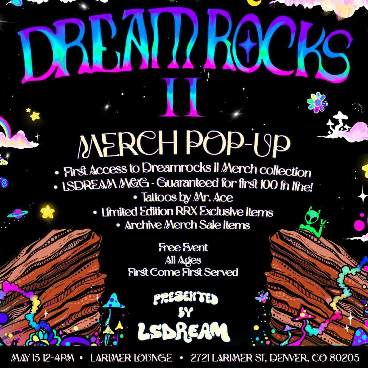 LSDREAM Merch Pop Up – FREE EVENT 12PM-4PM