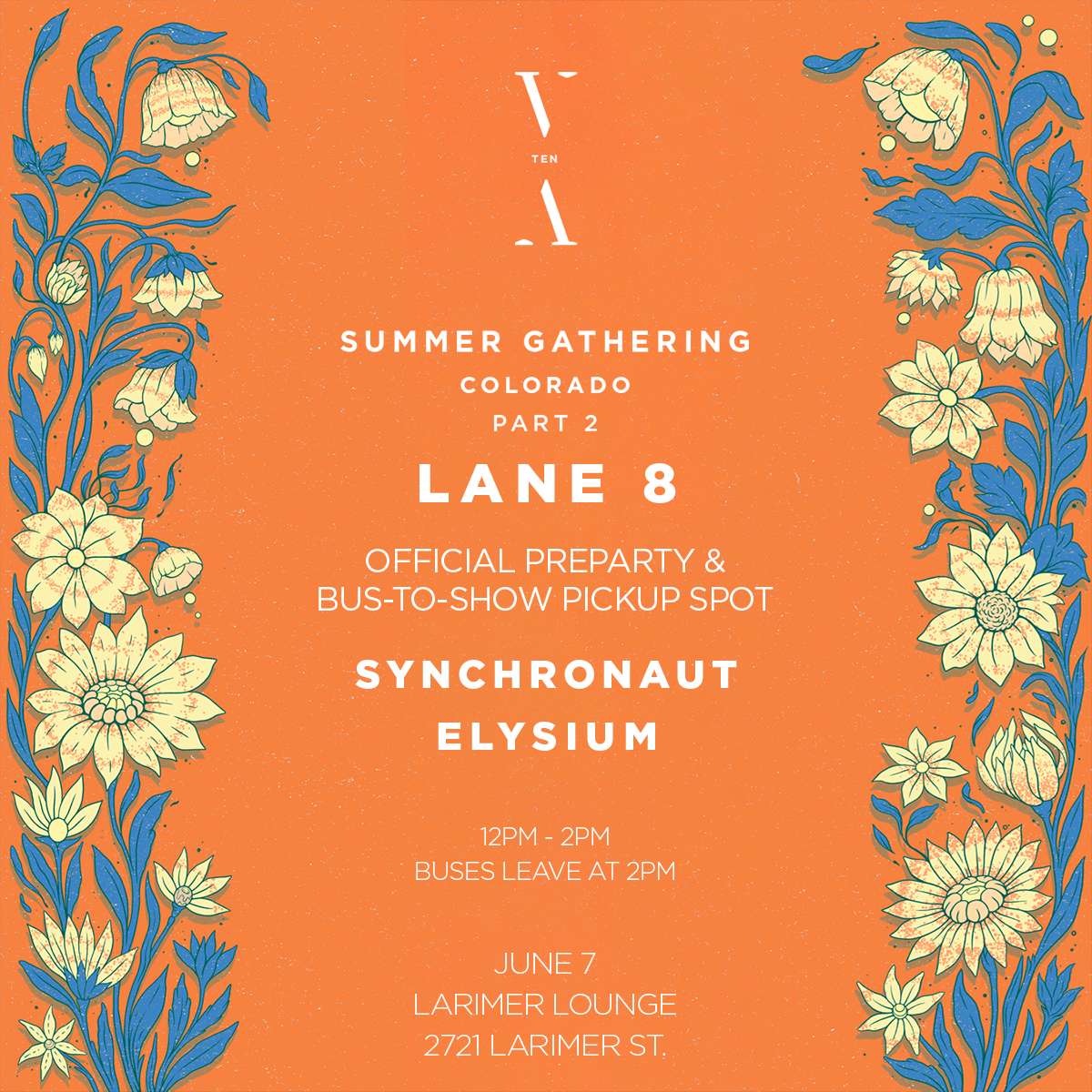 This Never Happened Lane 8 x Echo Mountain Pre Party w/ Synchronaut & Elysium Bus Pickup Spot (FREE EVENT)