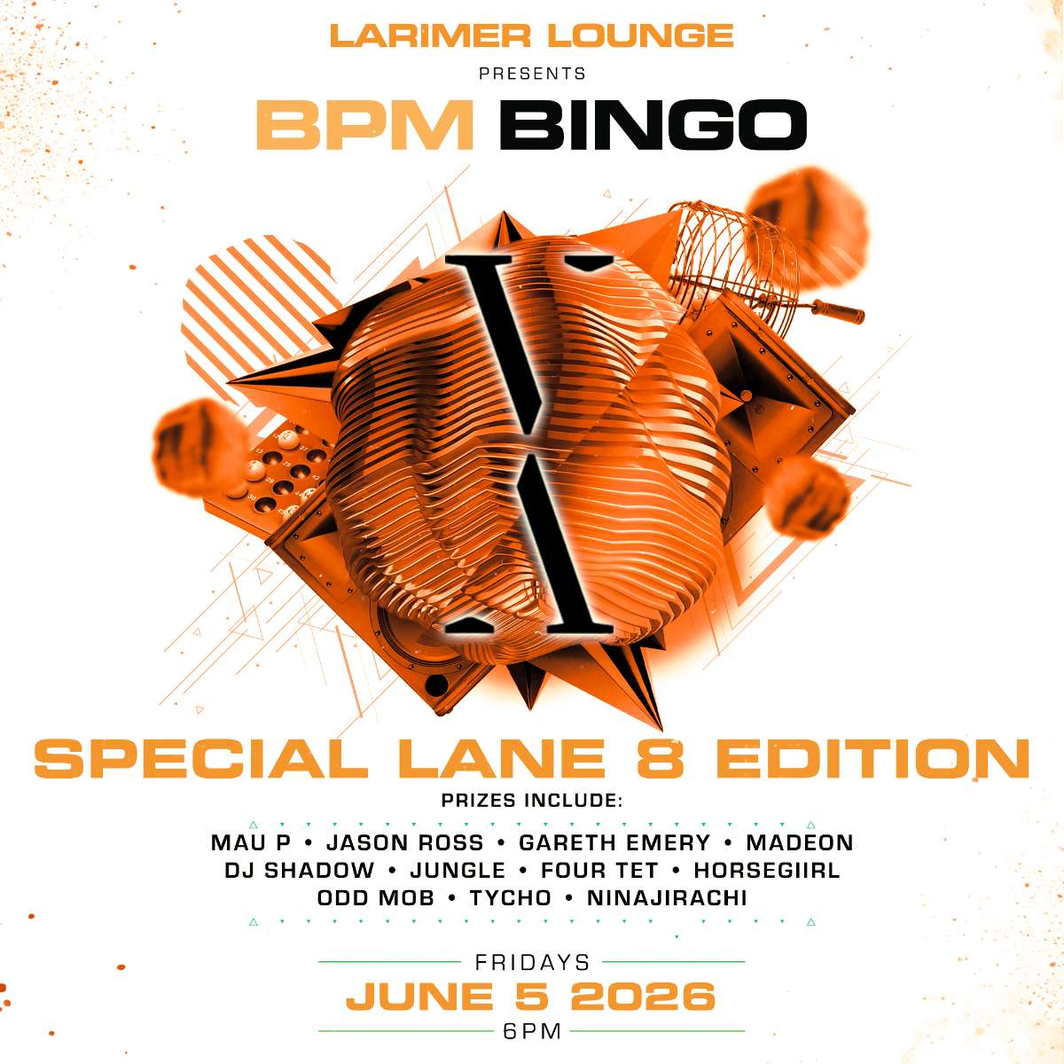 BPM BINGO! Lane 8 Edition