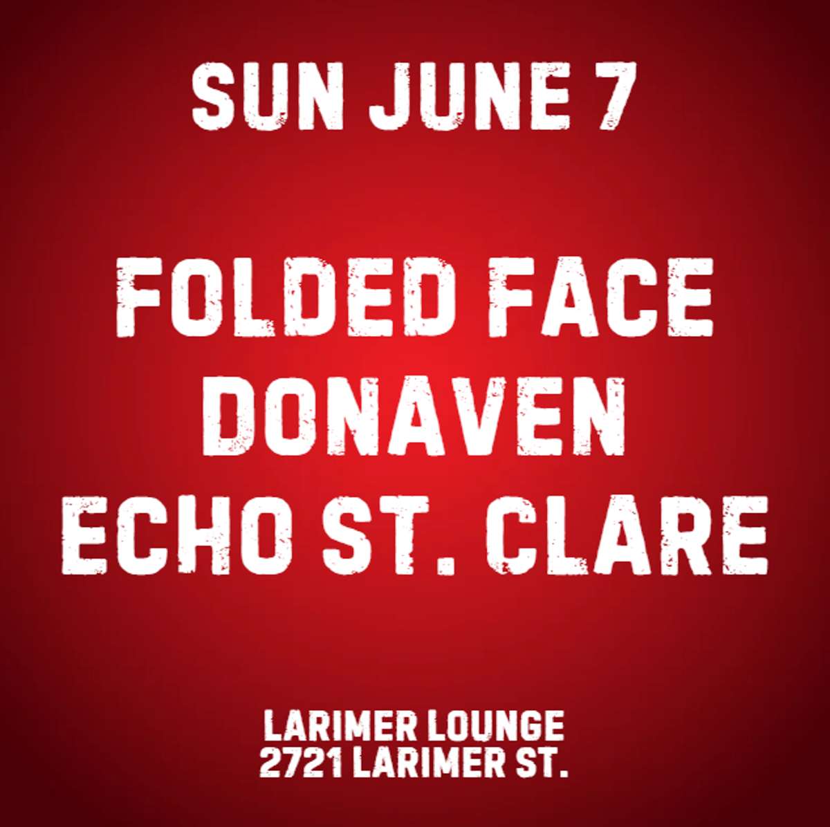 Folded Face w/ Donaven, Echo St. Clare