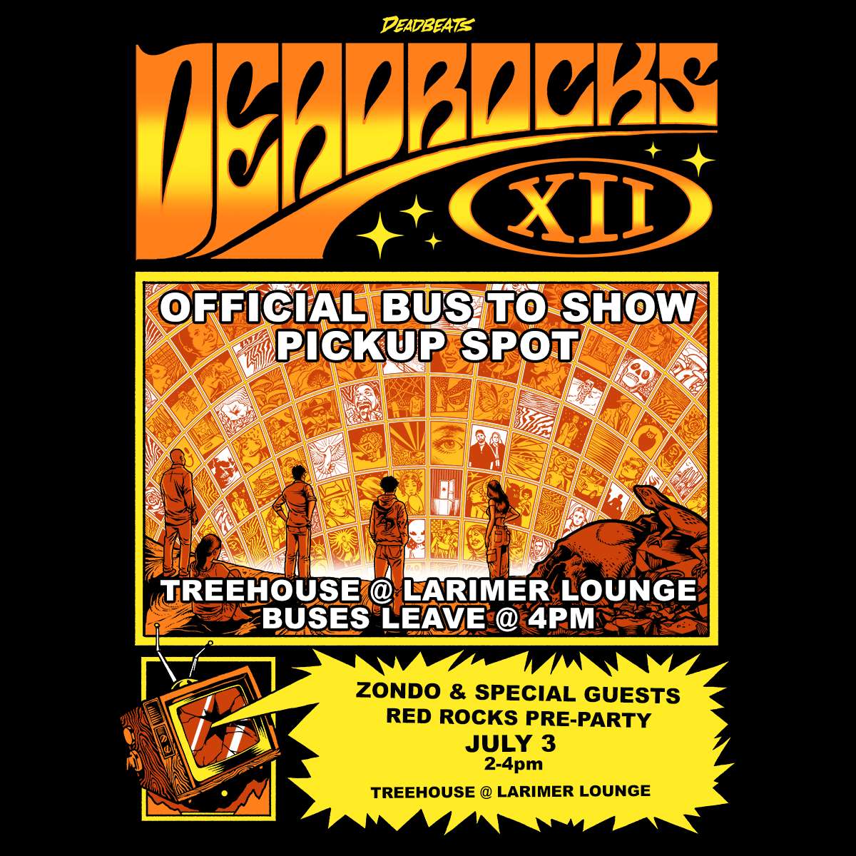 Zeds Dead Bus To Show Pickup Spot & Pre-Party w/ Zondo & Special Guests (FREE EVENT)