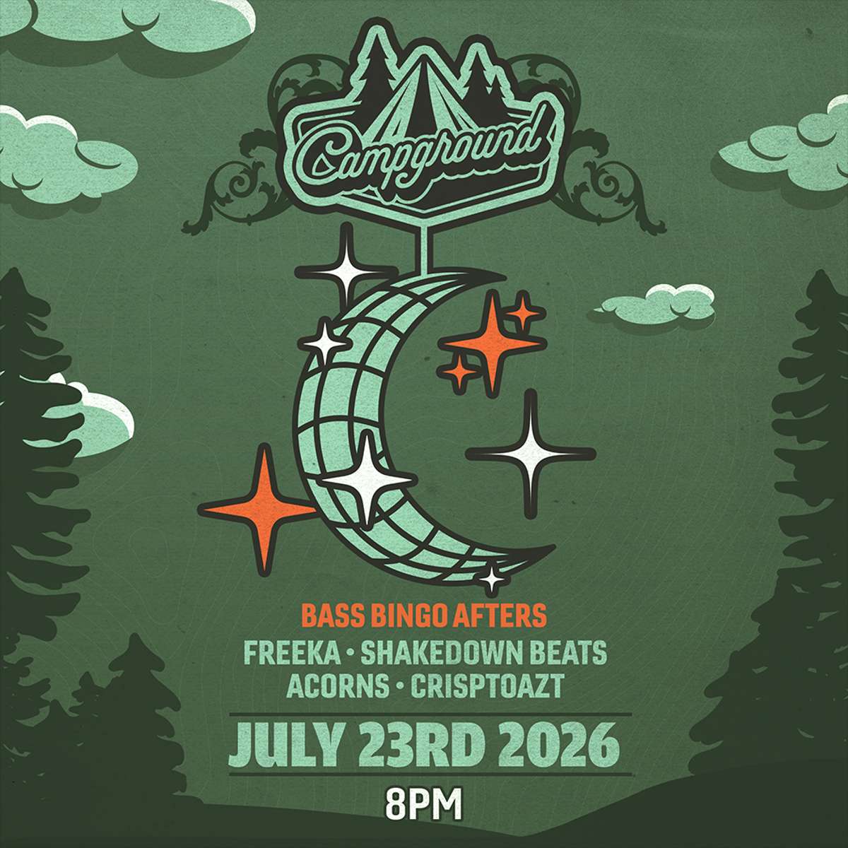 Campground – BASS BINGO AFTERS – Freeka, Shakedown Beats, Acorns, & Crisptoazt 360 Set (FREE SHOW)