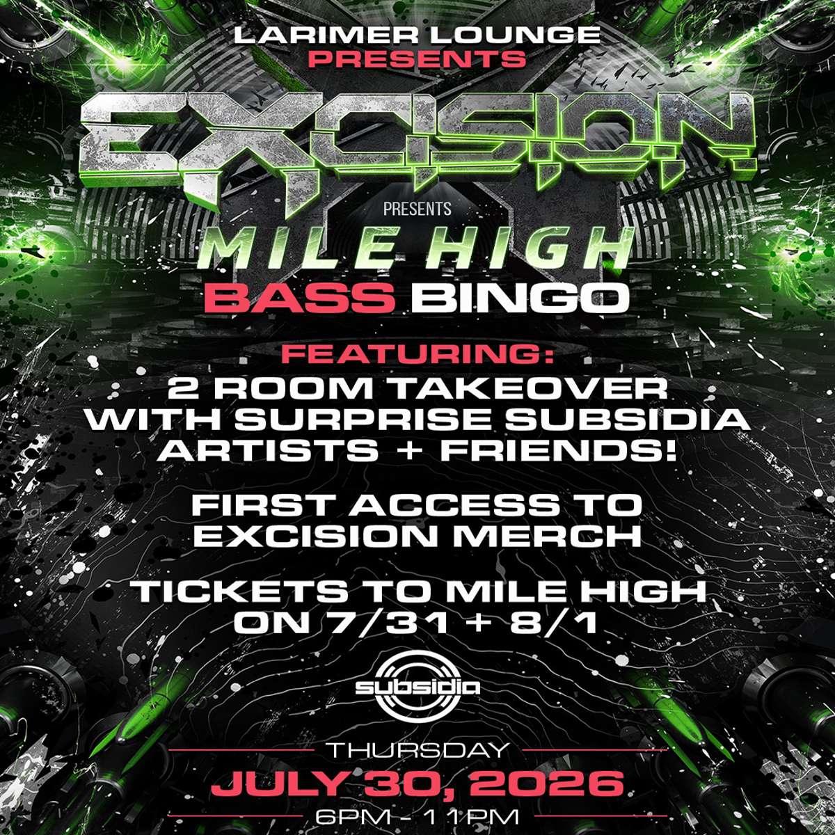 EXCISION presents Mile High BASS BINGO