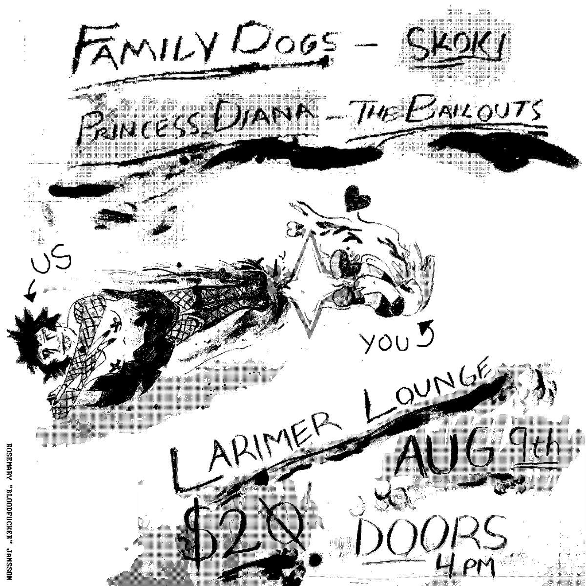 Family Dogs w/ Skoki, Princess Diana + The Bailouts