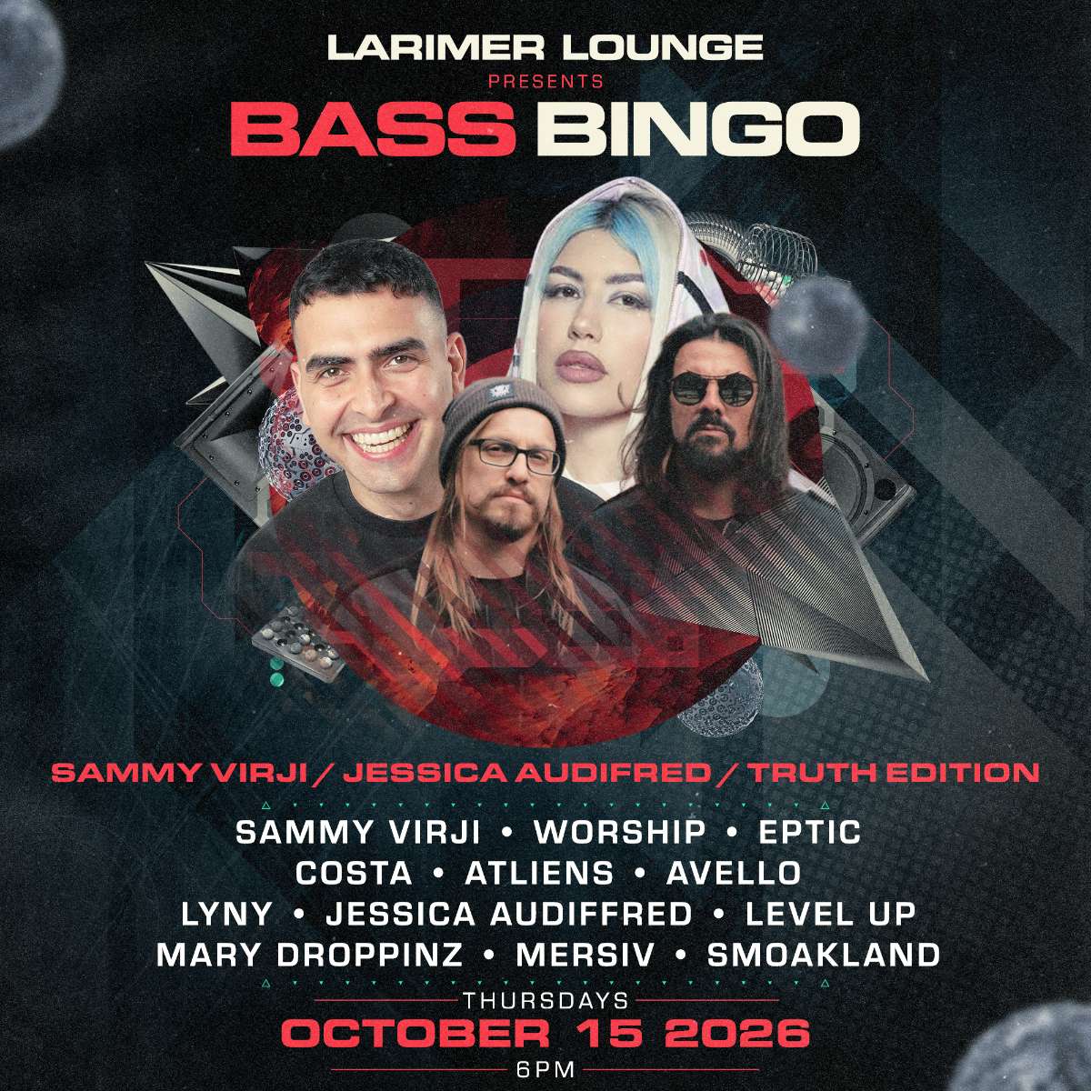 BASS BINGO- special Jessica Audiffred / Truth / Sammy Virji edition!