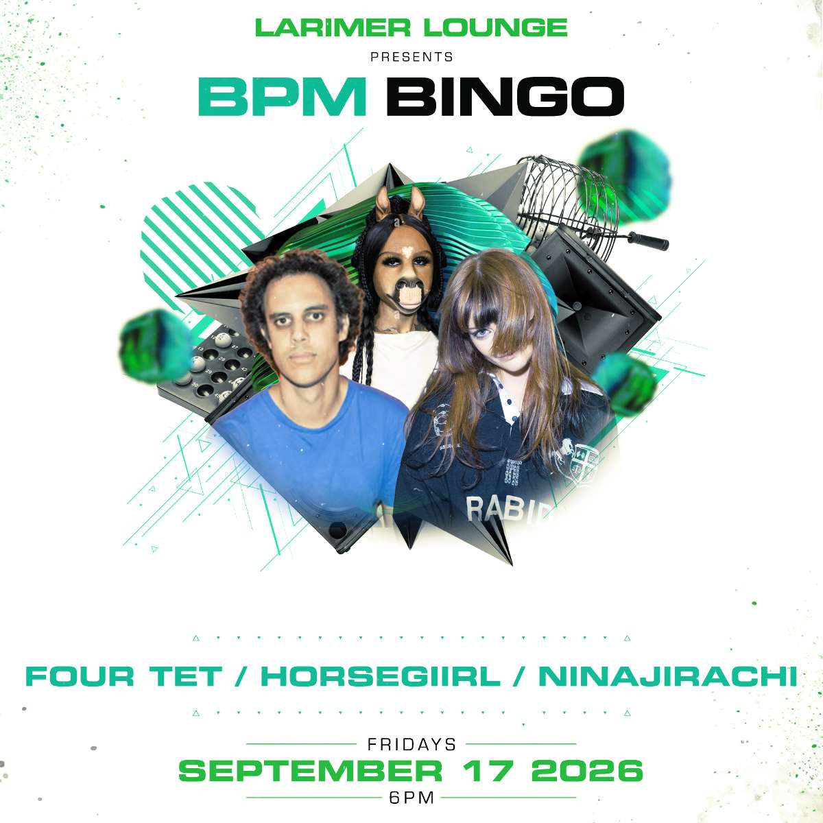 BPM BINGO! Four Tet / Horsegiirl / Ninajirachi Edition