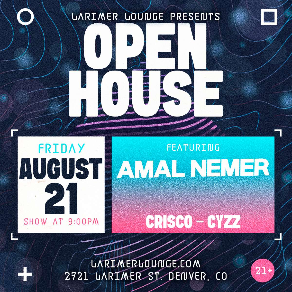 Open House feat. Amal Nemer w/ Crisco + CYZZ