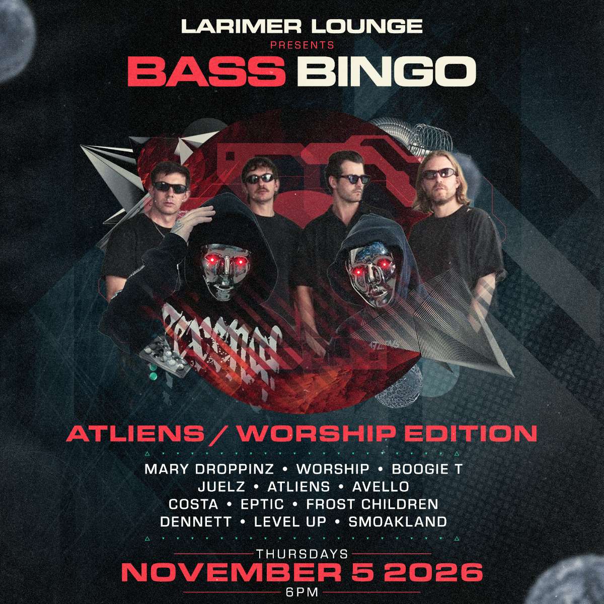 BASS BINGO – Special ATLiens/ Worship Edition!
