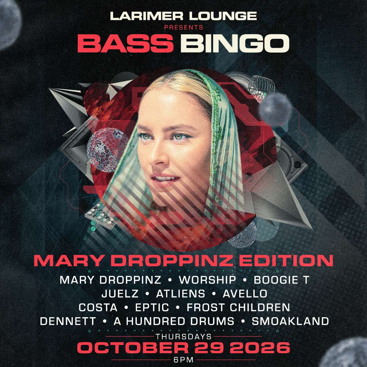 BASS BINGO – Special Mary Droppinz Edition!
