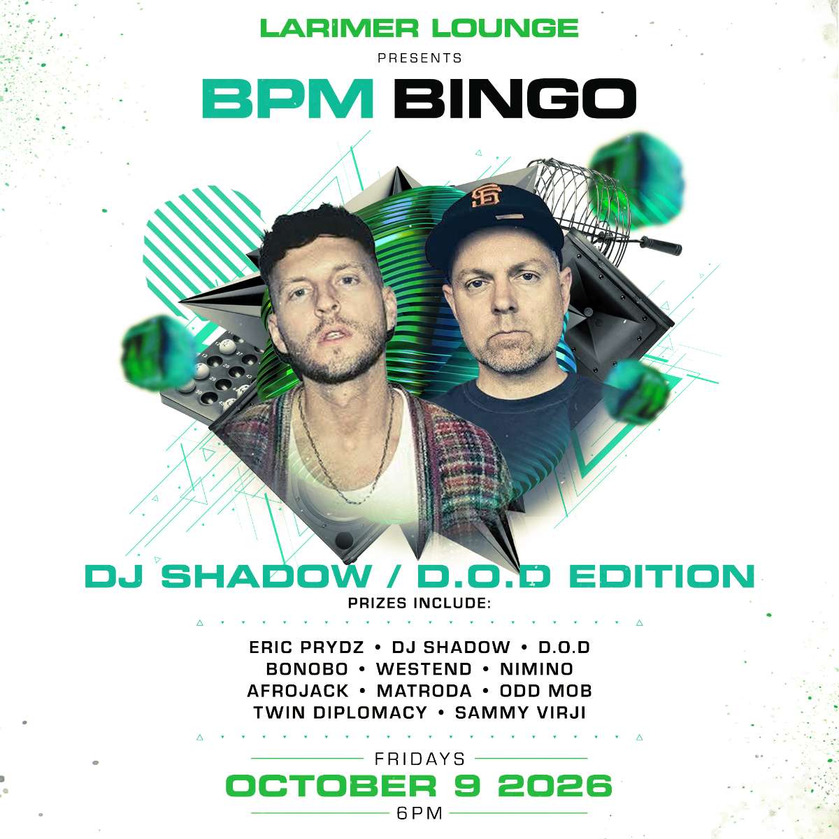 BPM BINGO- special DJ Shadow/D.O.D edition!
