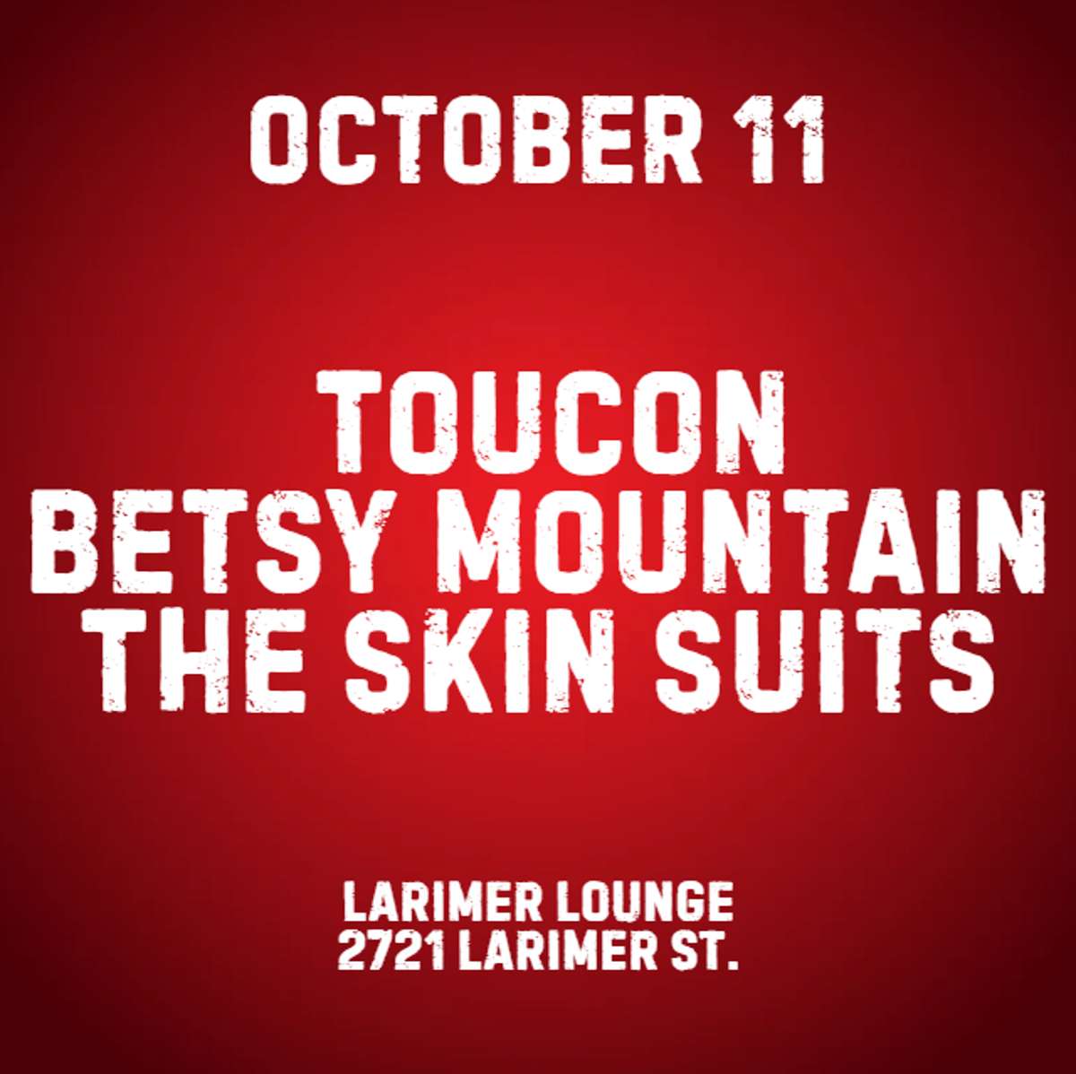 Toucon w/ Betsy Mountain + The Skin Suits